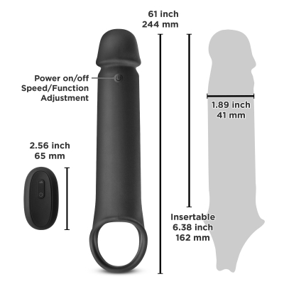 NS Novelties Renegade Brute Vibrating Extension - vibrační návlek na penis s dálkovým ovládáním