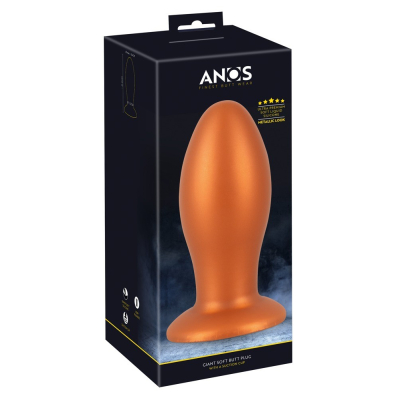 ANOS Giant Soft Butt Plug With Suction Cup - velký silikonový anální kolík 21x 8,4 cm