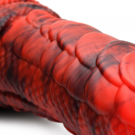 Creature Cocks Fire Dragon Red Scaly Silicone Dildo 21 cm x 6 cm