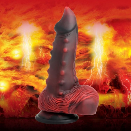 Creature Cocks Lava Demon Thick Nubbed Silicone Dildo 20 x 5 cm