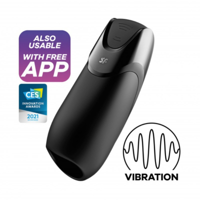 Satisfyer Men Vibration Plus - masturbátor pro muže ovládaný pomocí aplikace ve smartphonu