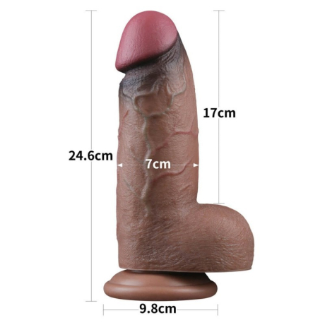 LoveToy 9,5" Dual Layered Nature Silicone Cock 25 x 7 cm