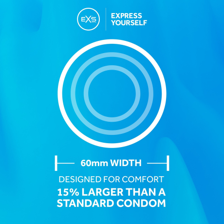 EXS Magnum Extra Large Condoms - 60 mm - 48 Pack