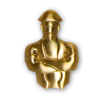 MAster of the House Anniversary Pin "Master" 18 K