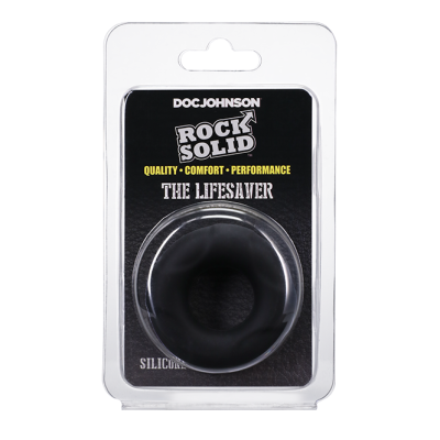 Doc Johnson ROCK SOLID Lifesaver Silicone Cock Ring Black