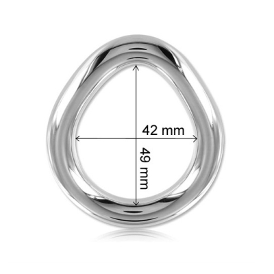 Metal X Stainless Steel Flared Cock Ring - kovový erekční kroužek