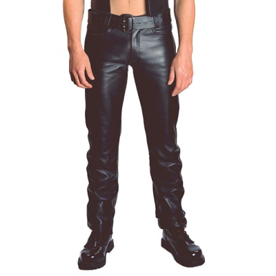 Mister B Leather Jeans Buttons - kožené kalhoty