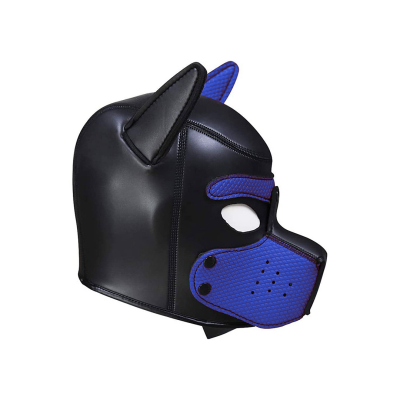 ShotsToys Ouch! Neoprene Puppy Hood Black and Blue